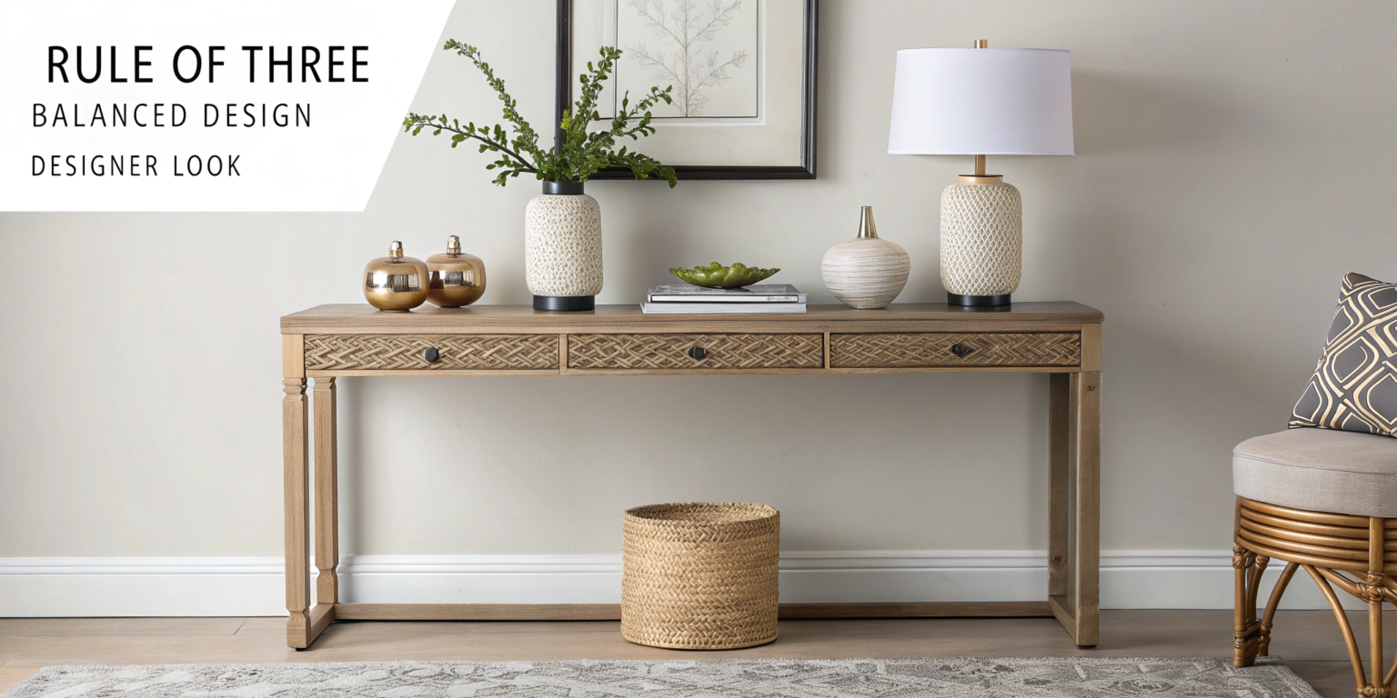 The Rule of Three: How to Style a Console Table for a Balanced ...